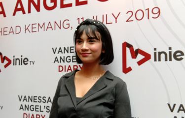 Vanessa Angel berpose di Queen Head, Kemang Raya, Jakarta Selatan, Kamis (11/7/2019).