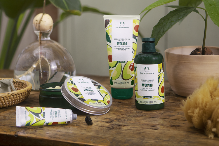 rangkaian produk perawatan tubuh Avocado, terbaru dari The Body Shop