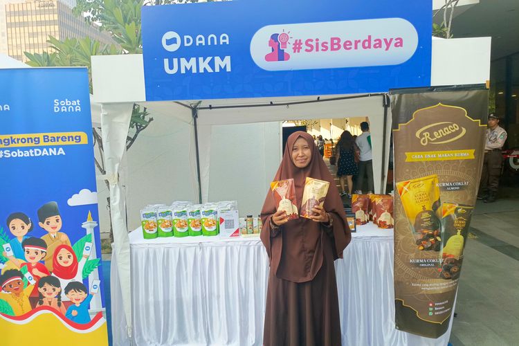 Lilia, Founder Renaco saat acara UMKM SisBerdaya Dana Indonesia di Sarinah, Jakarta Pusat pada Sabtu (16/12/2023).