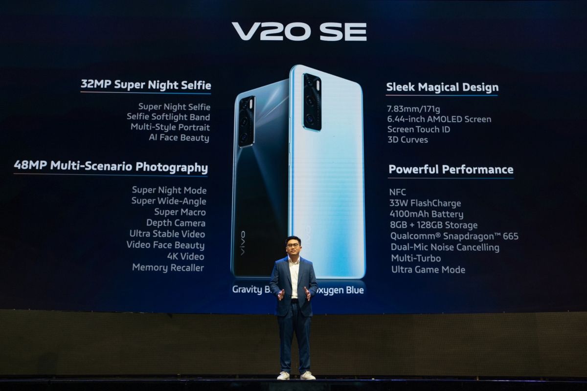 Edy Kusuma, Senior Brand Director Vivo Indonesia di acara peluncuran Vivo V20 dan V20 SE, Selasa (29/9/2020).