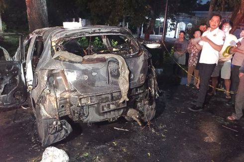 2 Orang Tewas Terjebak di Dalam Honda Brio yang Terbakar di Ponorogo