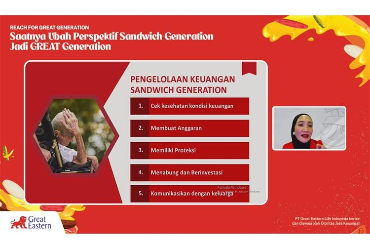 Tips pengelolaan keuangan untuk sandwich generation dari Rista. 

