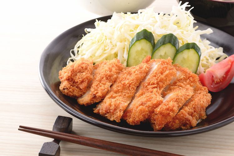 Ilustrasi chicken katsu. 