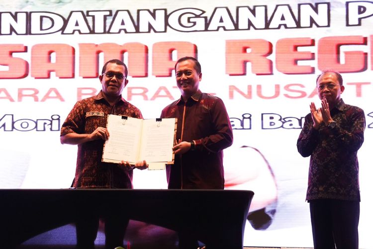 Penandatanganan Perjanjian Kerja Sama (PKS) Regional antara Injourney dan Pemprov Bali, NTT, dan, NTB yang berlangsung di GMCC, The Golo Mori, Kabupaten Manggarai Barat. 