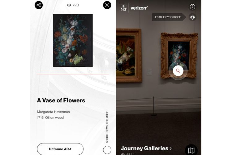 Ilustrasi tur virtual di The Metropolitan Museum of Art