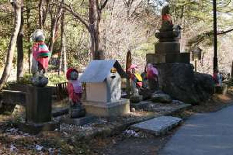 Sai No Kawara Park di Kusatsu Onsen, Prefektur Gunma, Jepang, Jumat (2/12/2016).