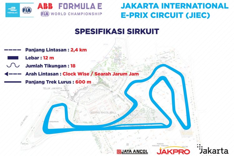 Spesifikasi Sirkuit Ancol untuk Formula E alias Jakarta E-Prix