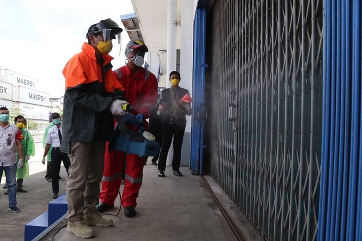 Kemnaker libatkan pekerja yang alami PHK dalam penyemprotan disinfektan.