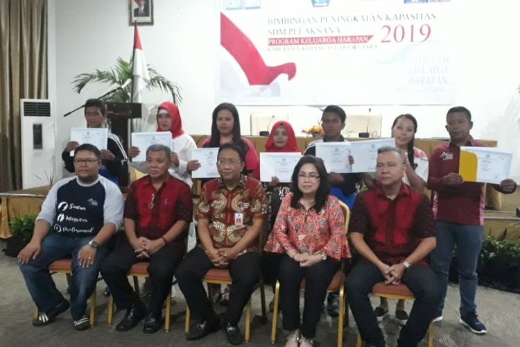 Kegiatan Bimbingan Peningkatan Kapasitas SDM Pelaksana Program Keluarga Harapan (PKH) Kabupaten dan Kota se-Sulut yang dilaksanakan di Minahasa Utara, Jumat (8/2/2019).