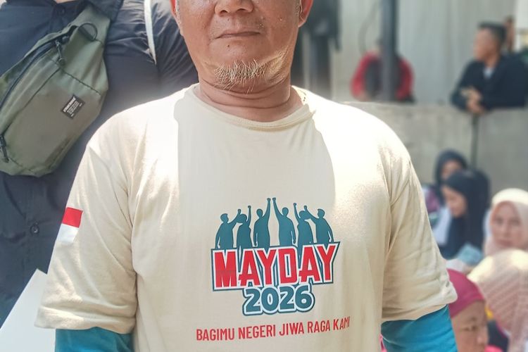 Buruh Kenakan Kaos Desain Prabowo di May Day Monas, Ini Detail Visualnya