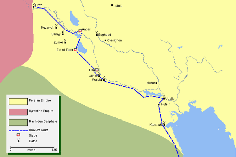 Peta Persia tempat terjadinya Pertempuran Firaz