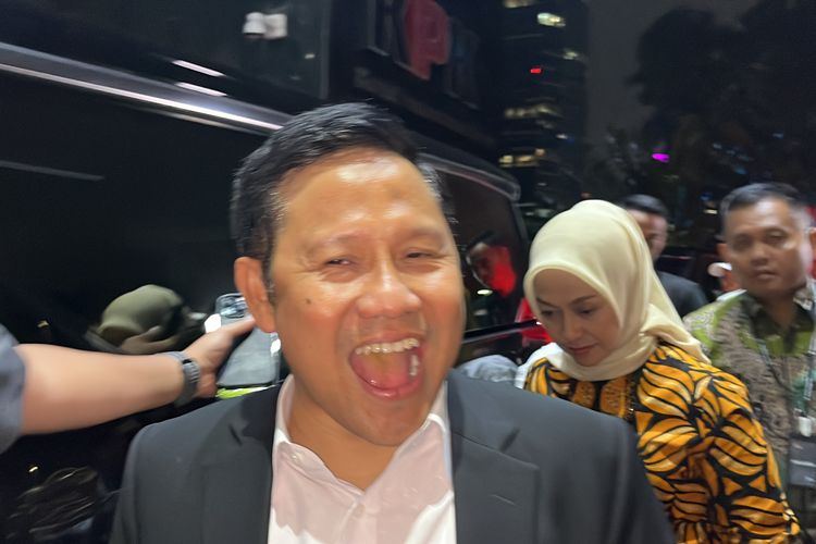 Calon presiden dan calon wakil presiden (capres-cawapres) nomor urut 1, Anies Baswedan dan Muhaimin Iskandar tiba di Gedung Merah Putih KPK, Jakarta, Rabu (17/1/2024).