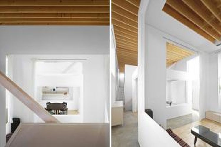 Rumah Polifonik di Jepang ini sangat mempertahankan eksistensi harmonis antara volume ruang dan interiornya. Desainnya berakar pada pemahaman akan pentingnya pengendalian volume udara di dalam ruang yang nyaman tanpa gangguan iklim di luar rumah.