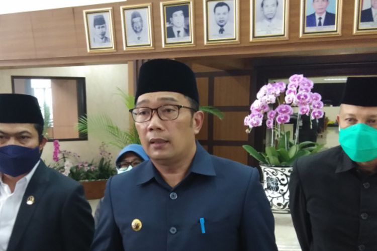 Gubernur Jawa Barat Ridwan Kamil saat ditemui di Gedung DPRD Jabar, Kota Bandung, Senin (23/11/2020).