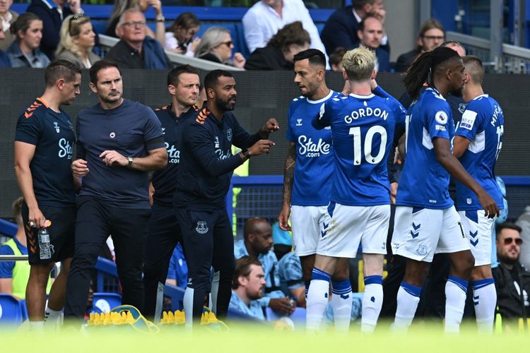 Frank Lampard dan Everton terhindar dari kekalahan saat menjamu tim promosi Nottingham Forest pada lanjutan laga Liga Inggris, Sabtu (20/8/2022).