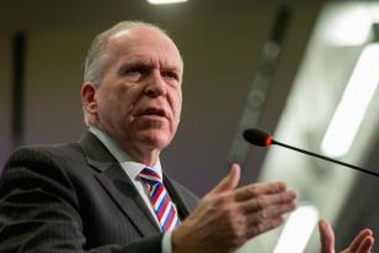 Direktur CIA John Brennan saat menjadi pembicara the Global Security Forum 2015, di Washington DC, Senin (16/11/2015).