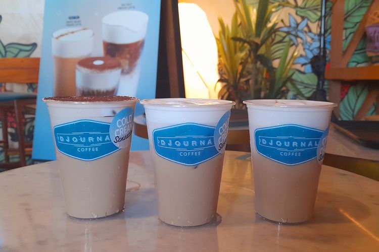 Djournal Coffee, kedai kopi lokal di bawah Ismaya Group, merilis tiga varian kopi baru bertajuk Cold Cream Sensation pada Kamis (22/2/2024).