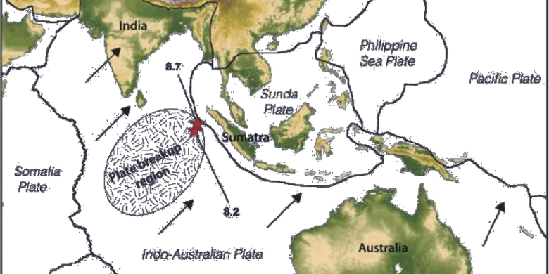 Indonesia terletak di tiga lempeng aktif yakni Lempeng Eurasia, Lempeng Pasifik, dan Lempeng Indo-Australia.
