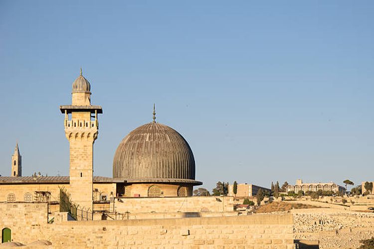 Ilustrasi Masjid Al-Aqsa yang berada di Kota Tua, Yerusalem.