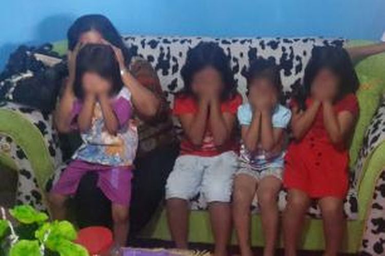 Para korban aksi cabul saat didampingi Komisi Daerah Perlindungan Anak Sulut melaporkan tindakan yang tidak mengenakan yang mereka alami.