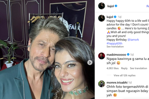 Shah Rukh Khan Ulang Tahun Ke-60, Kajol: Jangan Hitung Lilinnya