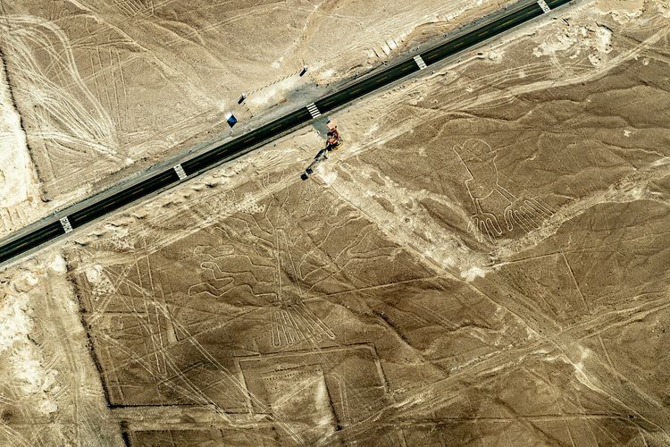 Geoglif Nazca Lines di Peru.