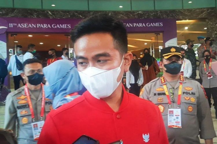 Ketua Pelaksana Indonesia National Paralympic Organization Comittee (Inaspoc), Gibran Rakabuming Raka
