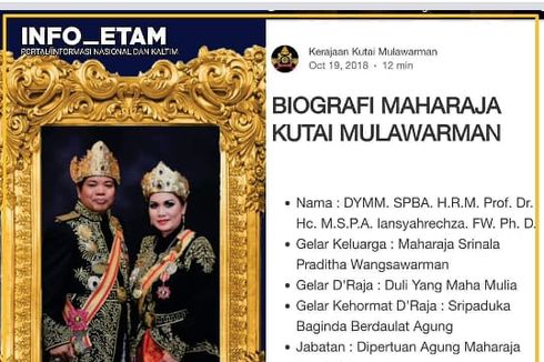 Setelah Heboh King of The King, Kini Muncul Kerajaan Mulawarman di Calon Ibu Kota Negara