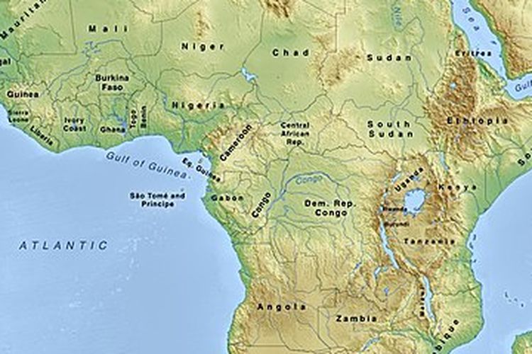 Ilustrasi peta Benua Afrika