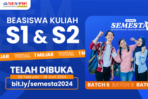 Beasiswa S1 Semesta 2024 bagi Lulusan SMA-SMK, Kuliah Gratis sampai Lulus