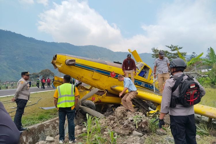 Pesawat Aman Air Tergelincir di Bandara Mulia Papua Tengah, Tak Ada Korban Jiwa
