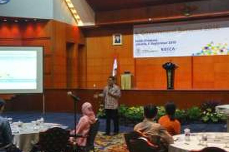 Menteri Komunikasi dan Informasi Rudiantara saat menyampaikan pidato pada e-Government Summit 2016 di Jakarta, Selasa (6/9/2016).