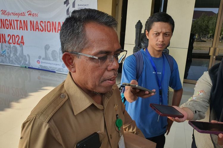 Kepala Dinas Kesehatan Kabupaten Gunungkidul Ismono saat ditemui di kantor Pemkab Gunungkidul. Senin (27/5/2024)
