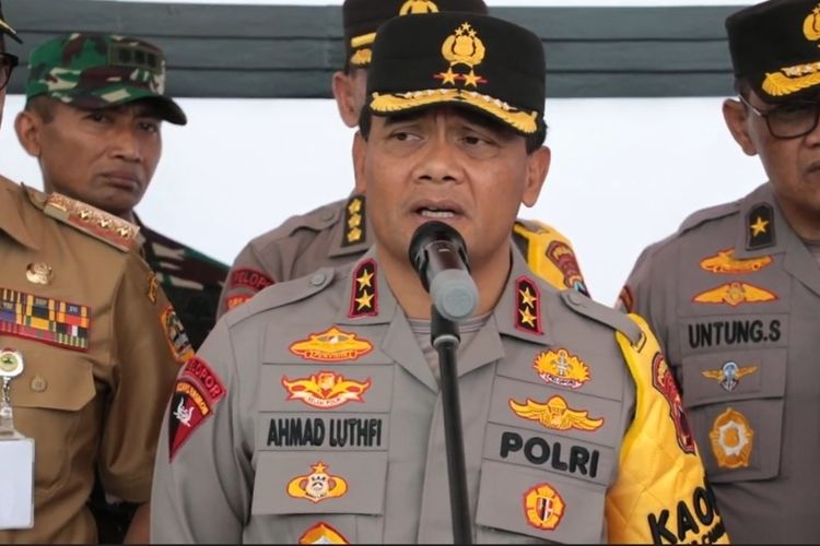 Kapolda Jateng Irjen Pol Ahmad Luthfi di Lapangan Parade Kodam IV/Diponegoro, Semarang, Jawa Tengah 