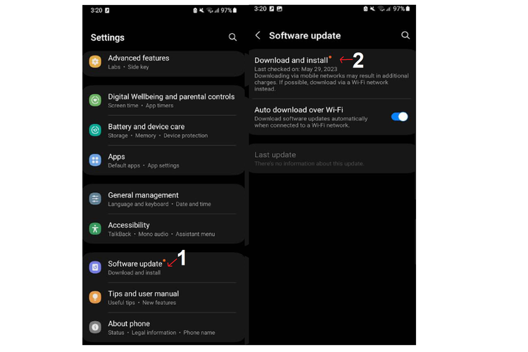 Cara mengunduh pembaruan software di ponsel Android