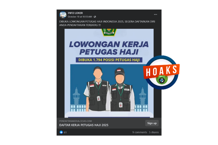 [VIDEO] Hoaks Pendaftaran Rekrutmen Petugas Haji 2025, Waspada Penipuan!