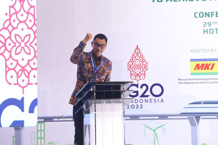 Direktur Utama PLN, Darmawan Prasodjo di Hotel Mulia Senayan, Jakarta, Selasa (29/11/2022)