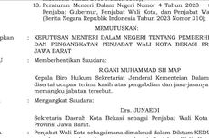 Beredar Surat Pemberhentian Pj Wali Kota Bekasi, Plh Sekda: Hoaks!