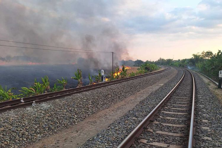Titik Api Muncul di Sekitar Jalur KA di Grobogan, KAI Imbau Masyarakat Waspada