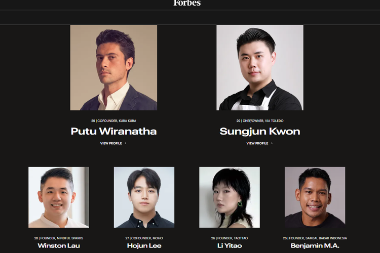 Deretan anak muda Indonesia yang masuk dalam daftar Forbes 30 Under 30 Asia 2025