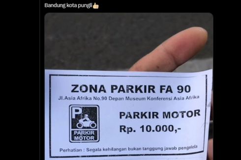 Viral, Foto Parkir Motor Rp 10.000 di Jalan Asia Afrika Bandung, Ini Kata Pengelola Museum KAA