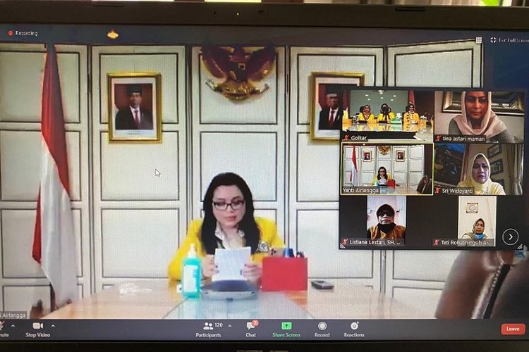 Diskusi virtual bertajuk Pelatihan Virtual Komunikasi Efektif Menggunakan Facebook dan Instagram, di Jakarta, Rabu (5/8/2020).