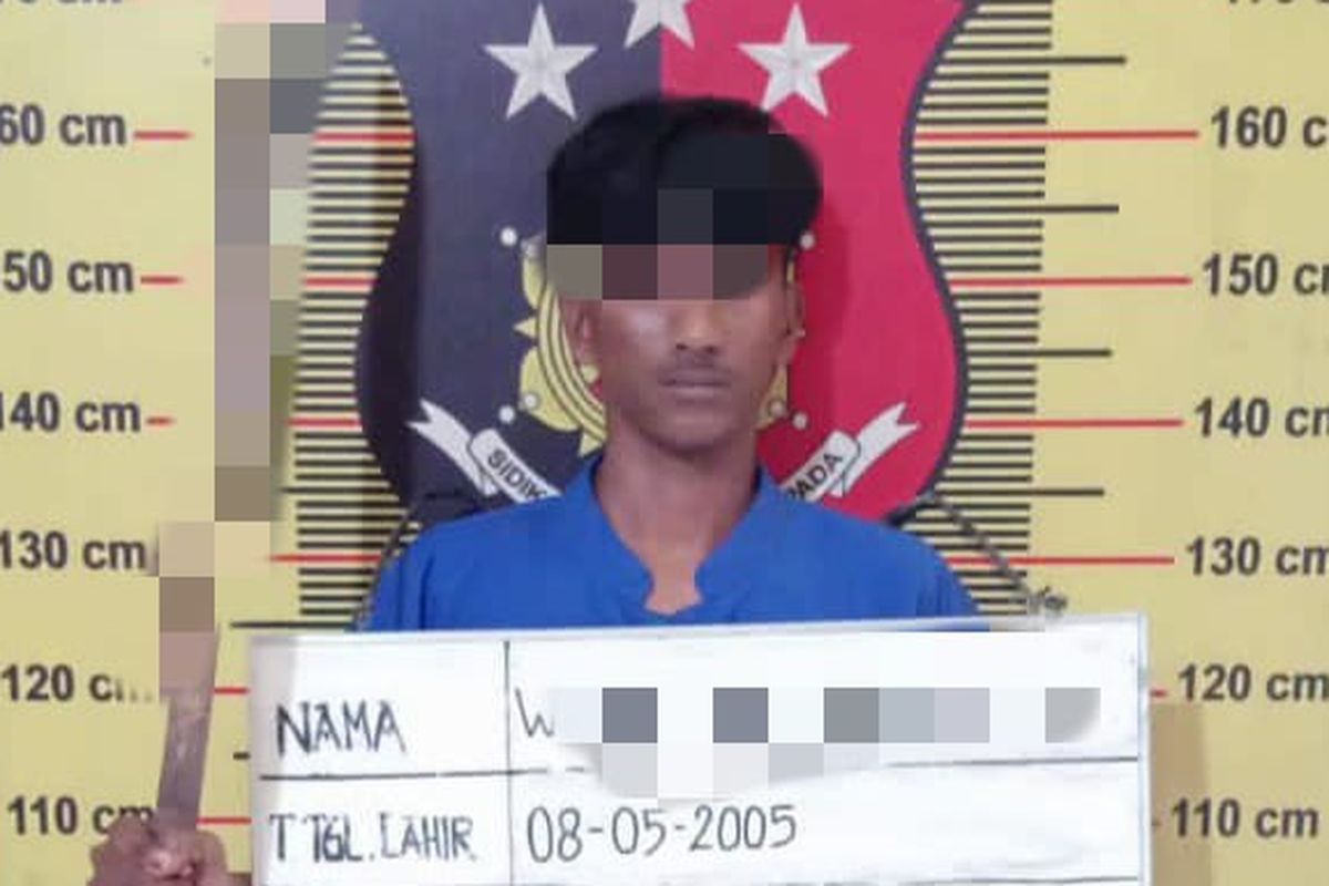 WJ ditahan di Polsek Belawan sejak Kamis (16/1/2025) karena membacok remaja inisial MR (16) di warnet, Kelurahan Belawan I, Kota Medan.
