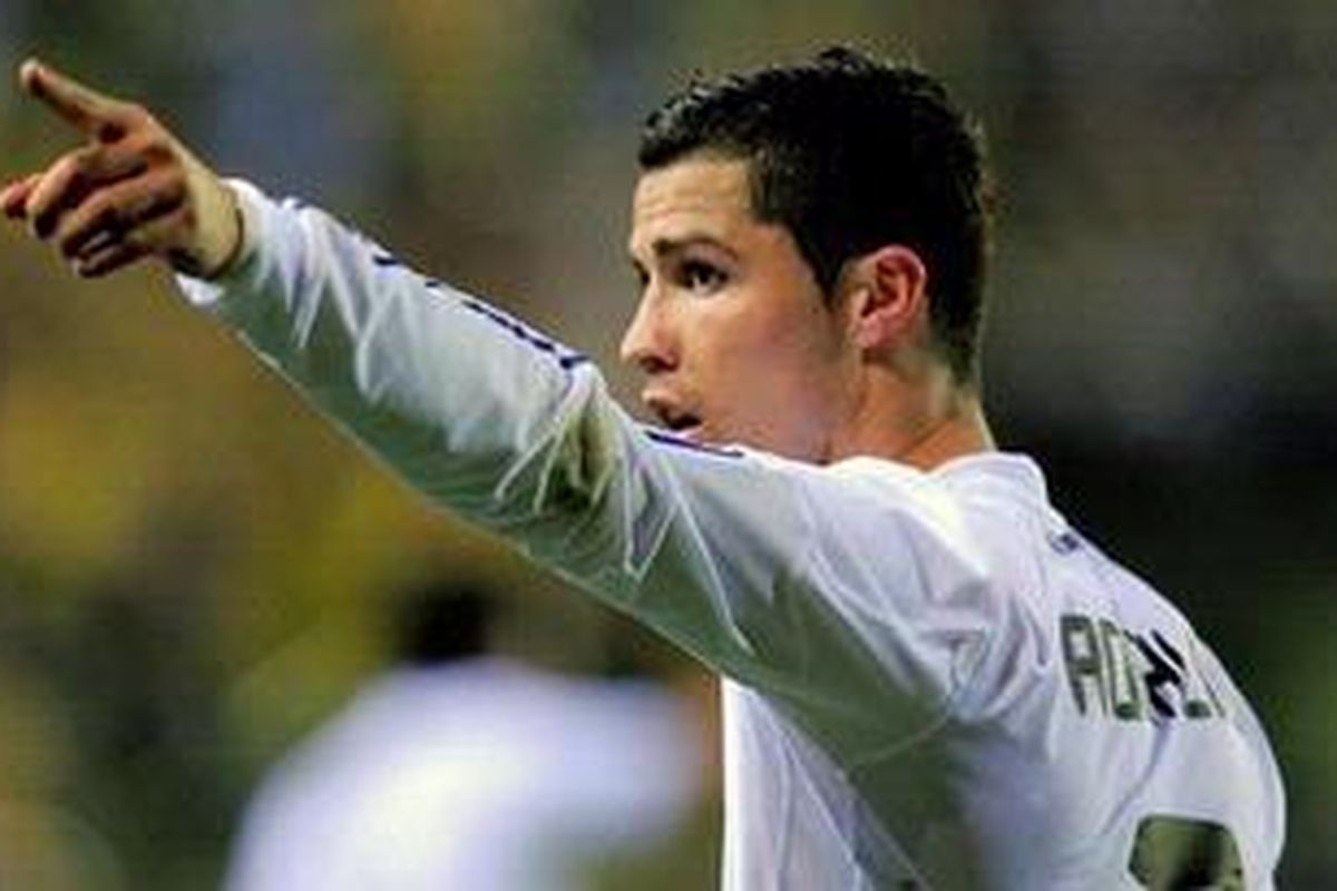 Penyerang Real Madrid, Cristiano Ronaldo. 