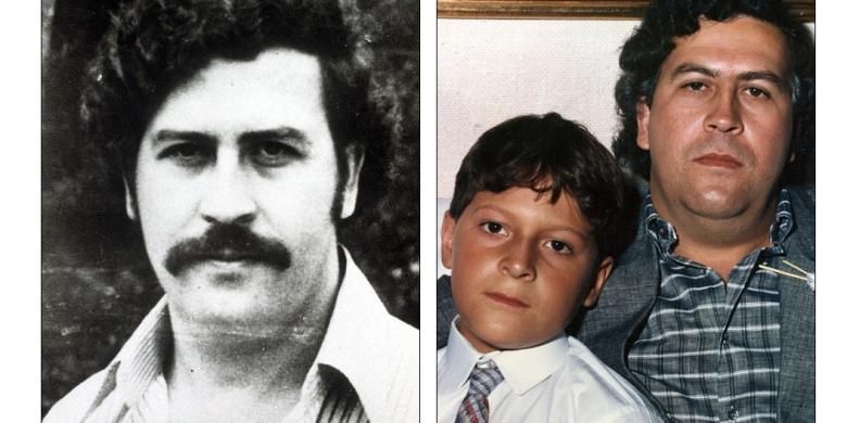Escobar memang dikenal sebagai raja kokain dunia. Pada saat kematiannya, ia meraup sekitar Rp 200 triliun lebih per tahun. Konon, ia malah pernah kehilangan Rp 11 triliun hanya lantaran tikus-tikus menggerogoti uangnya. Escobar bersama anaknya Sebastian Marroquin.  