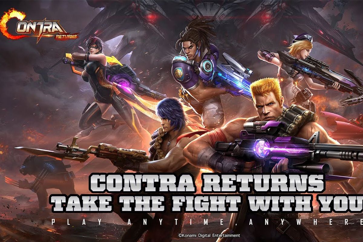 Ilustrasi game Contra Returns.