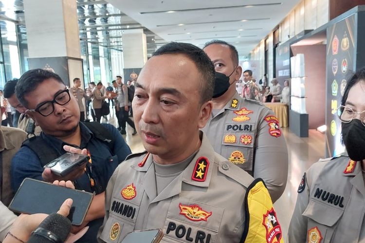 Kepala Divisi Humas Polri Irjen Sandi Nugroho di Hotel Bidakara, Jakarta, Kamis (7/12/2023).