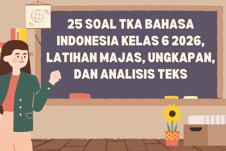 25 Soal TKA Bahasa Indonesia Kelas 6 2026, Latihan Majas, Ungkapan, dan Analisis Teks