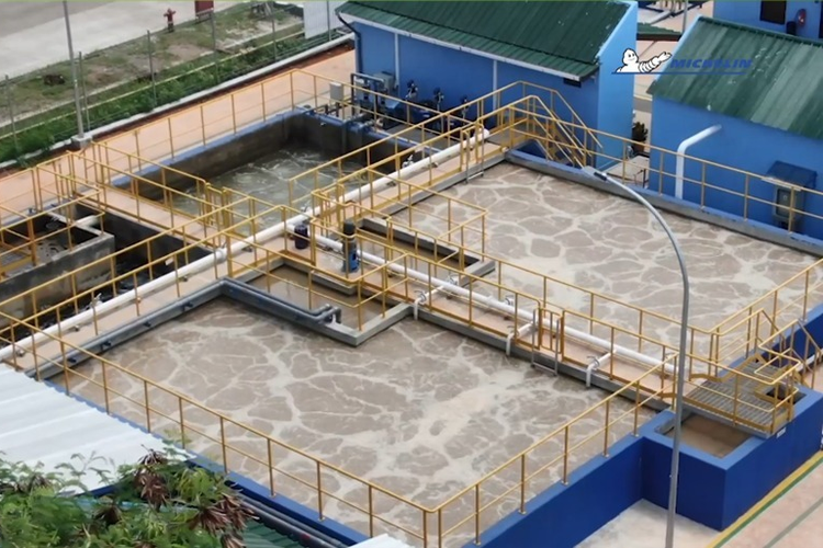 Fasilitas daur ulang air di pabrik ban Michelin di Cikarang, Jawa Barat