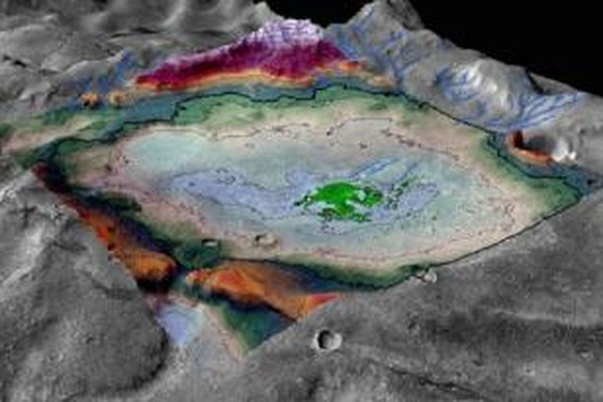 Ilustrasi danau terakhir di Mars